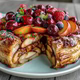 2. This summer stone fruit galette with frangipane features juicy peaches, plums, and cherries atop a creamy almond filling in a crisp, golden crust.  