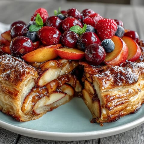 2. This summer stone fruit galette with frangipane features juicy peaches, plums, and cherries atop a creamy almond filling in a crisp, golden crust.  