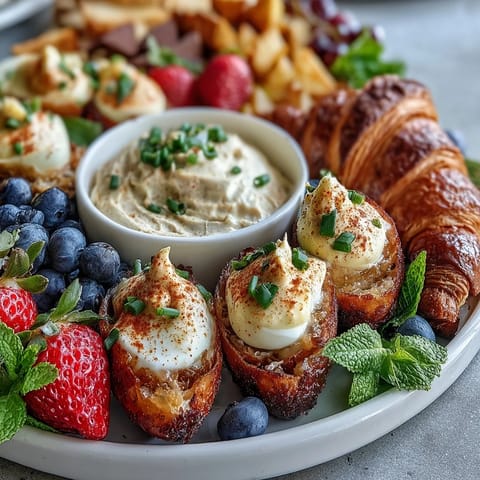 Easter Brunch Board Deviled Eggs