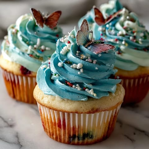 Spring Cupcakes Pastel Butterfly
