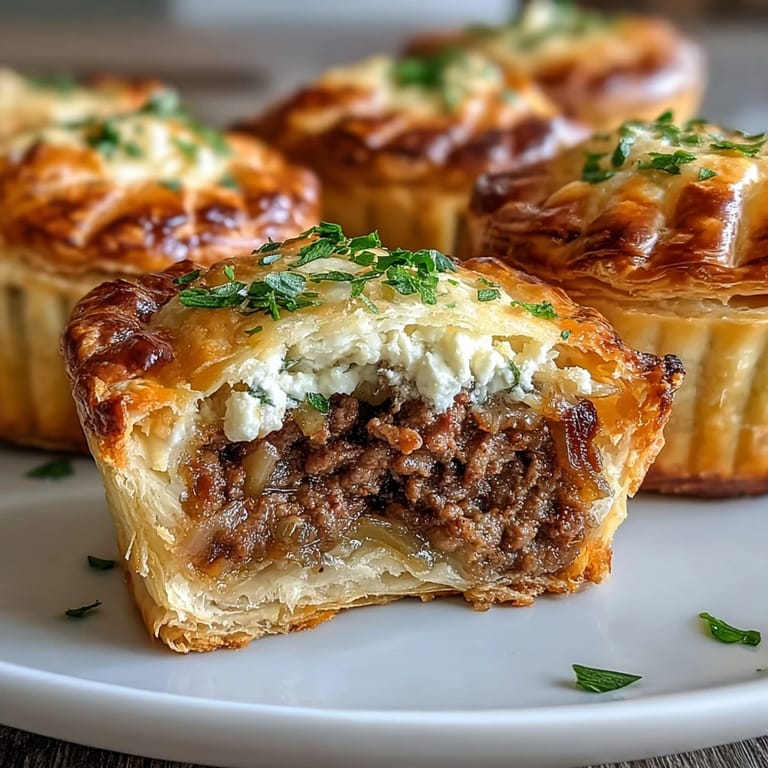 A platter of Mini Beef Tourtières served with a bowl of cranberry chutney and whole grain Dijon mustard.