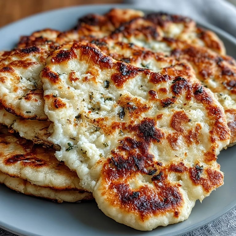 Golden-baked The Best Easy Garlic Naan Bread cooling on a rack, ready to scoop up flavorful curry or dip into chutney.