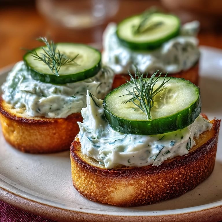 Freshly assembled Derby Day Benedictine Cucumber Canapés, ready to impress any party guests.