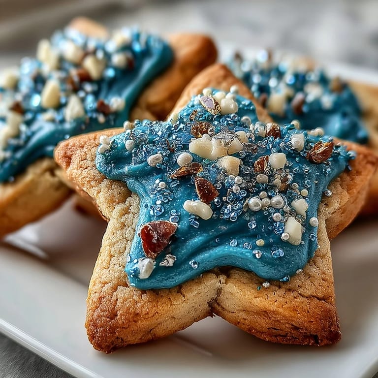 Buttery Gemini cookies adorned with radiant star icing, a celestial sweet treat.